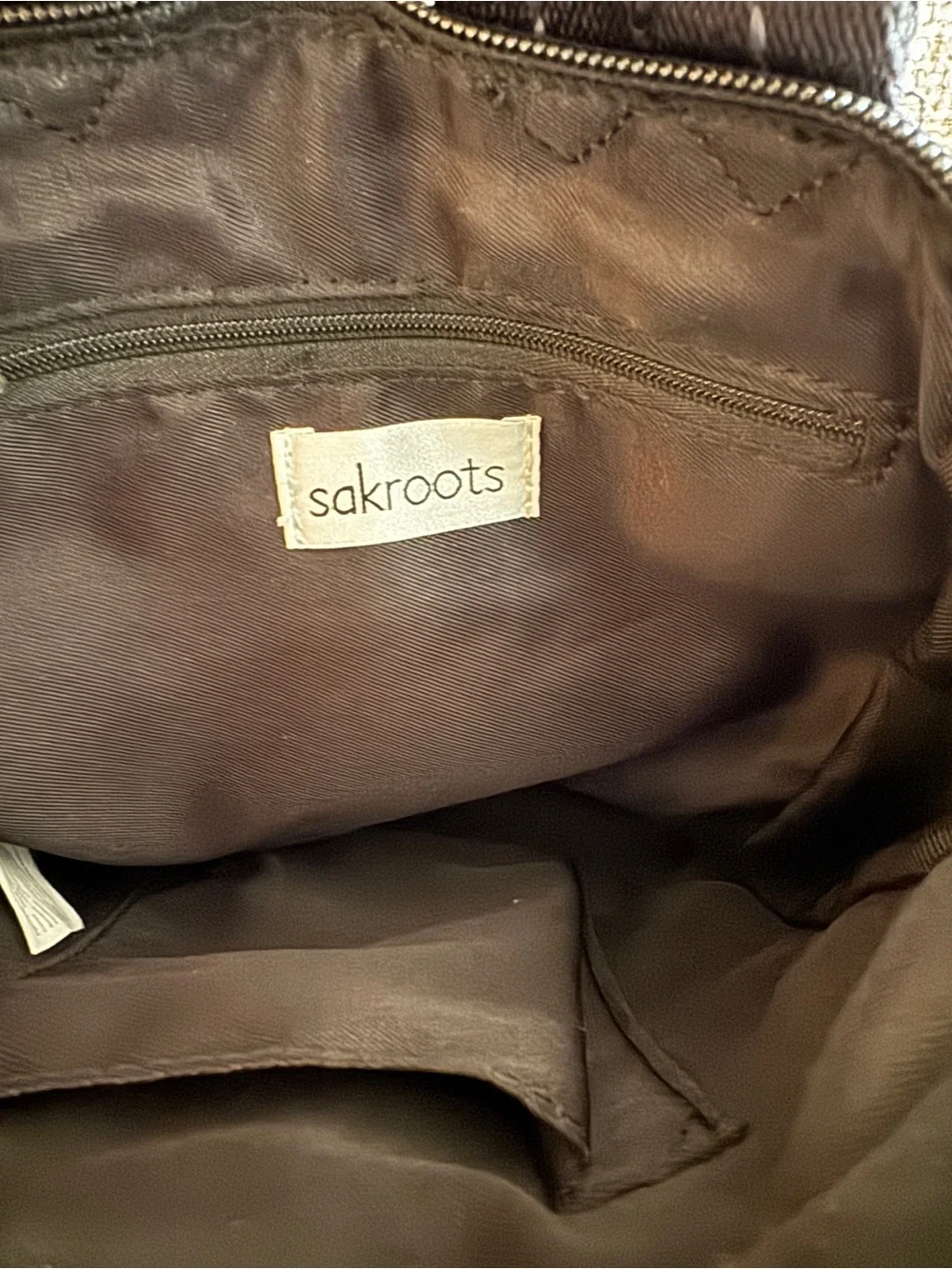 Sakroots Black Floral Jacquard Backpack
